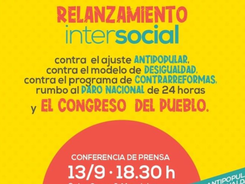 Invitación de la Intersocial. Foto: Instagram de la Intersocial.