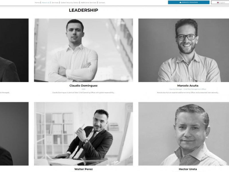 Imagen falsa de Marcelo Acuña en el sitio web de Vertical Skies. Foto: En Perspectiva.