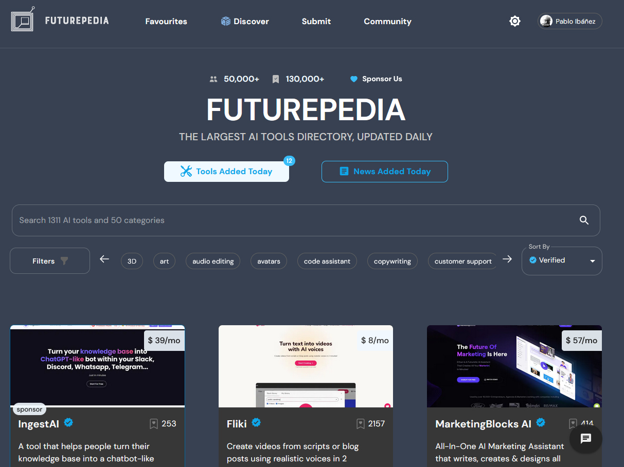 Futurepedia. Foto: Web de Futurepedia.
