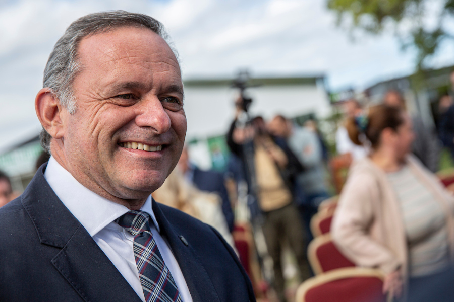 Alvaro Delgado durante la inauguracion de la Expo Melilla 2023 en Montevideo. Foto: Mauricio Zina / adhocFOTOS