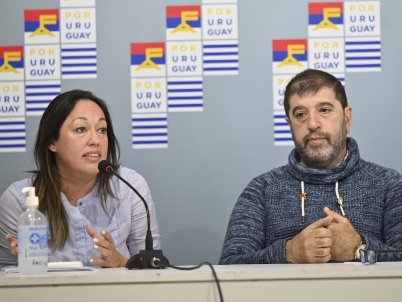 Fernanda Cardona y Fernando Pereira. Foto: Frente Amplio.