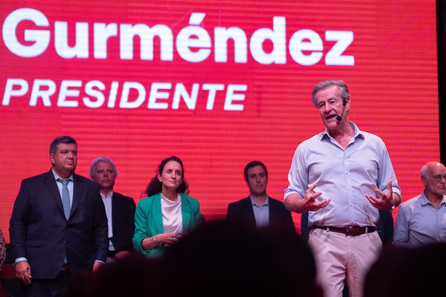 Gabriel Gurméndez, durante el lanzamiento de su candidatura a la presidencia, en Montevideo. Foto: Pablo Vignali / adhocFOTOS
