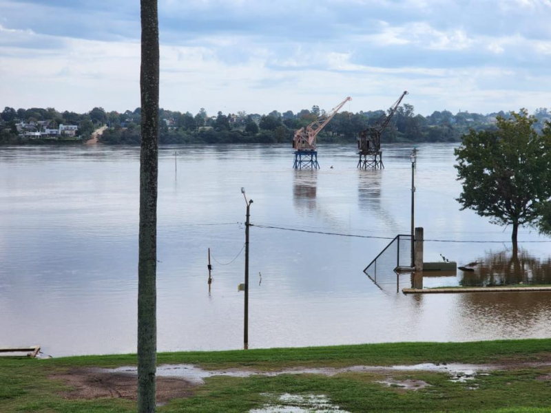 Inundación en Salto. Foto: Sinae, 8 de mayo de 2024.