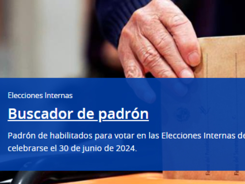 Buscador de credencial cívica de la Corte Electoral. Foto: Corte Electoral.