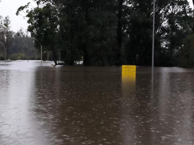 Inundaciones en Treinta y Tres. Imagen: Sinae.