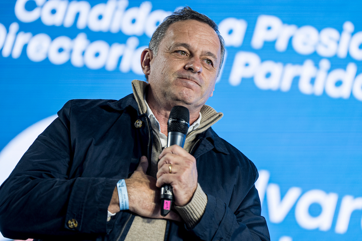 Álvaro Delgado durante la Convención Nacional del Partido Nacional en el Parque Social CAMBADU en Montevideo Foto: Mauricio Zina / adhocFOTOS