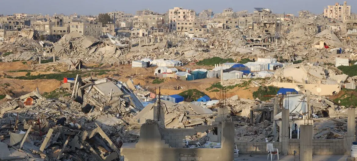Destrucción en Gaza. Foto: ONU sin datos de autor.