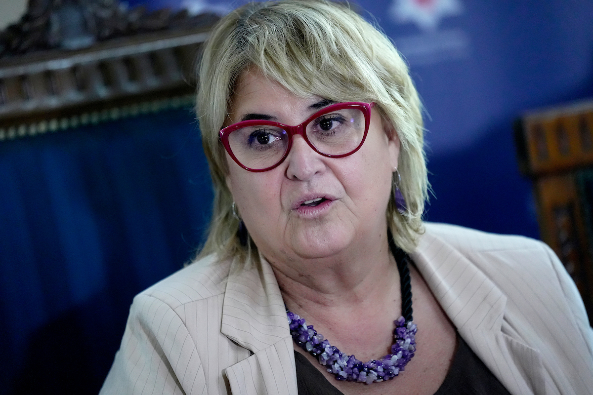 La ministra de Defensa, Sandra Lazo. Foto: Javier Calvelo / adhocFOTOS